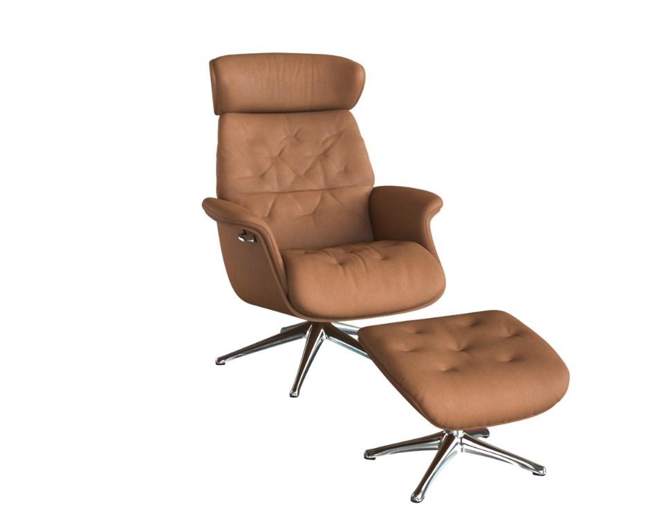 Flexlux VOLDEN armchair in Nature leather