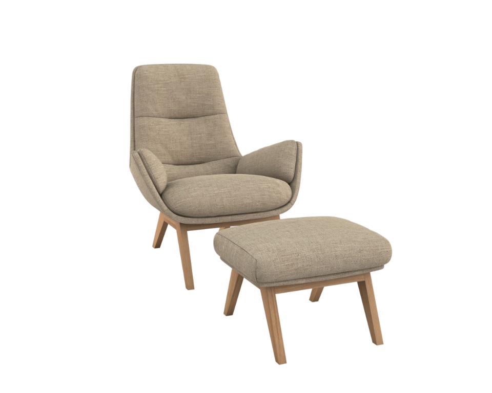 Flexlux MORO armchair in Brescia fabric