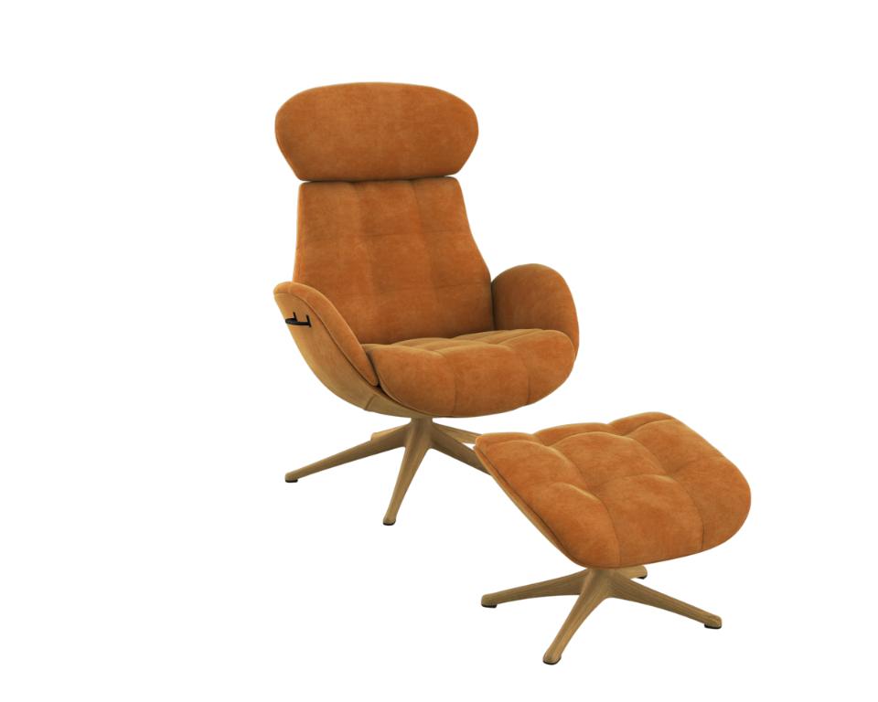 Flexlux CHESTER armchair in Super Velvet fabric