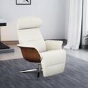 Conform recliner Time Out with footrest in Fantasy leather, configurable