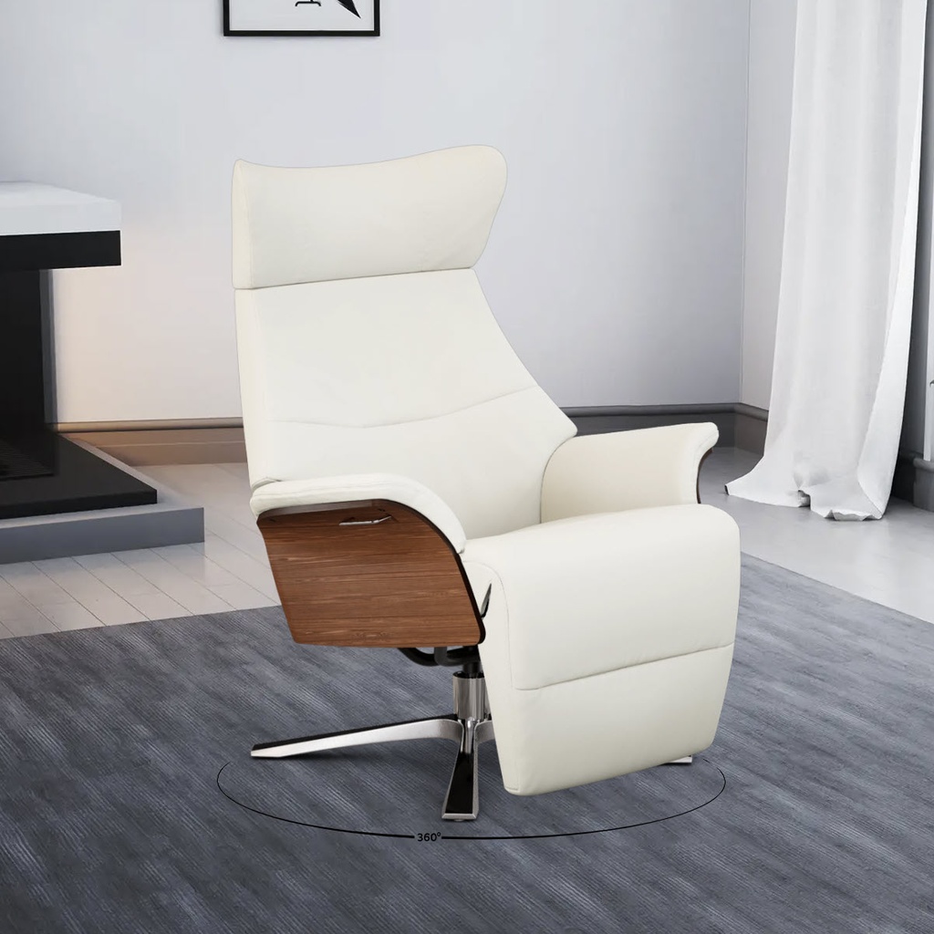 Conform recliner Air with footrest in Fantasy leather, configurable