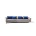 Dienne Salotti curved sofa bed Loy in Klimt fabric