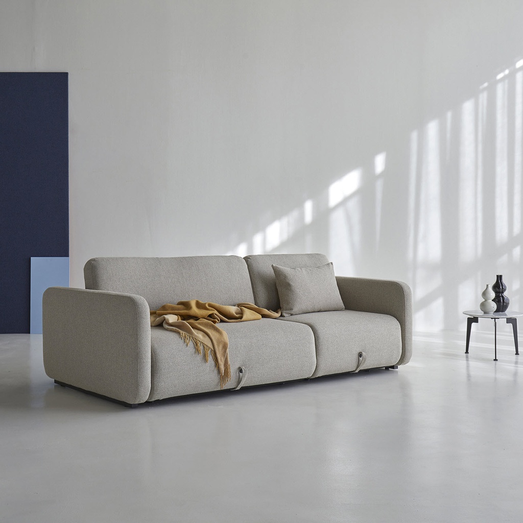 [95-728296539-4-2] Innovation Living sofa bed Vogan in fabric 539 Bouclé Beige