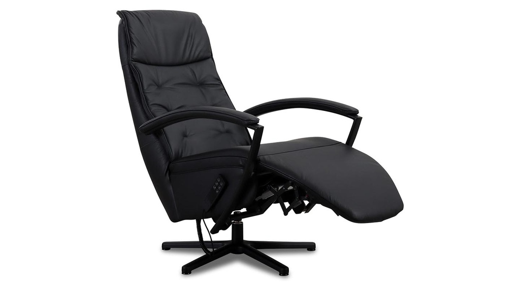 [92258443] Hukla HU-ES19141 recliner in Vivre black leather