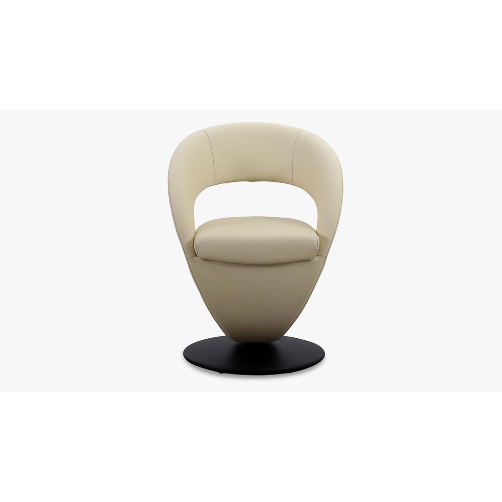 [92260061] K+W - Himolla swivel armchair 6080 in Bronco eggshell leather