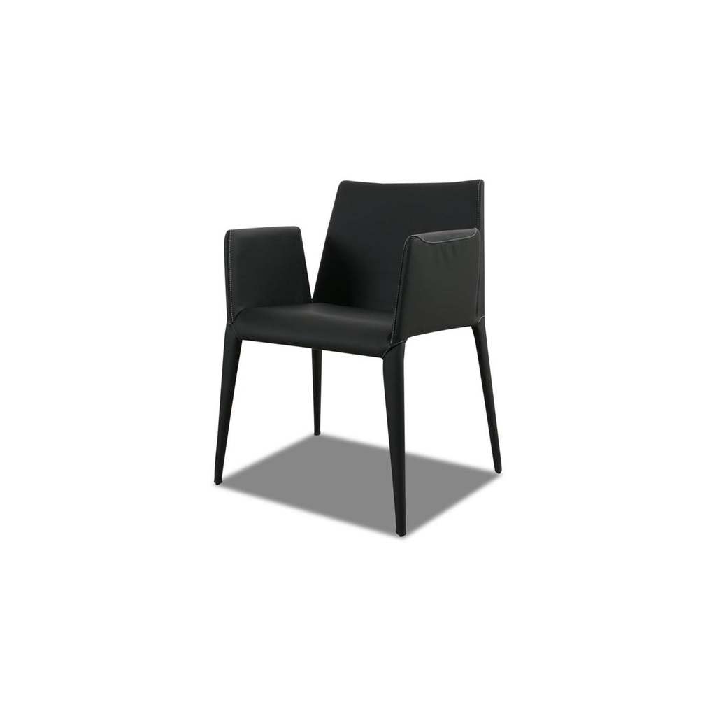 [SD37560] ALBA PLUS FILE armchair in black leather