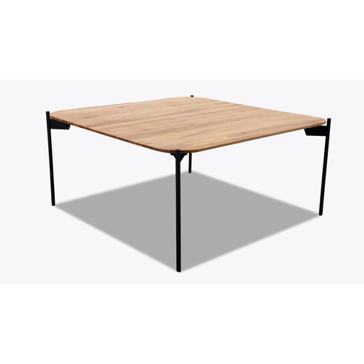 [58909AS7] MCA Furniture - Coffee table ALTO 80cm in oak / metal black matt