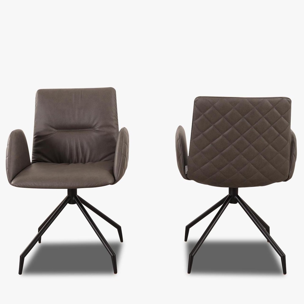 [92260483] Willi Schillig 11004 Chair LOTTA in leather Z79 graphite