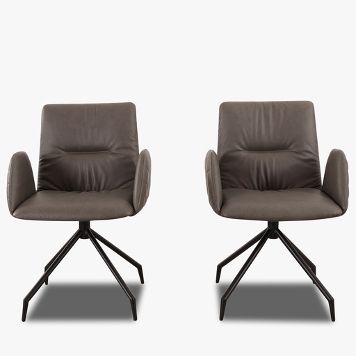 [92260483] Willi Schillig 11004 Chair LOTTA in leather Z79 graphite