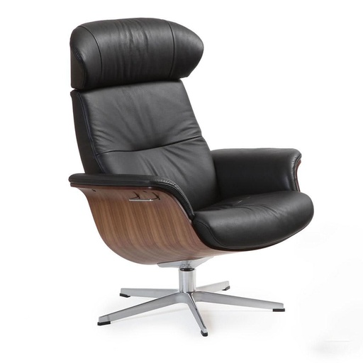[92255991] Conform Time Out armchair in Meno black leather