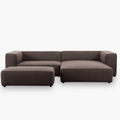 [92260212-A4258] Willi Schillig Ecksofa 18050 around the block in Stoff T88 braun