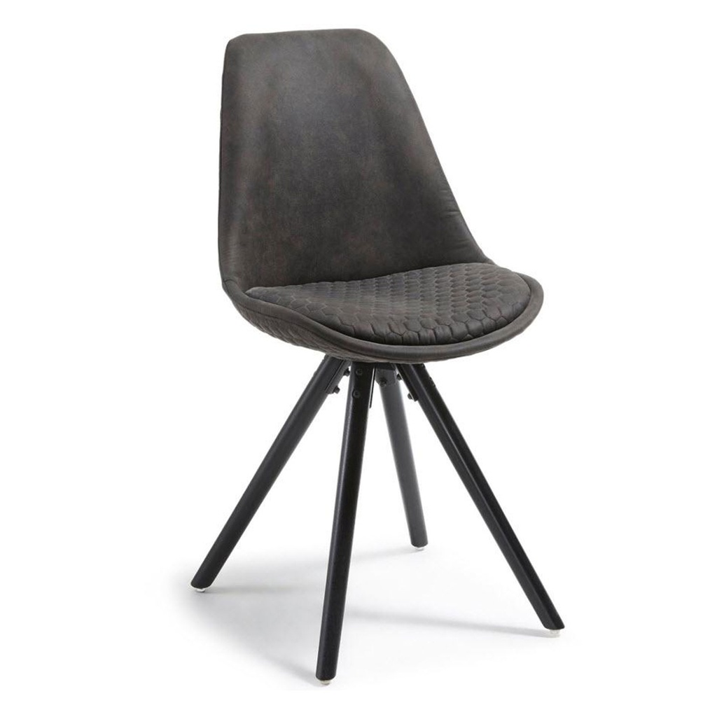 [SD37023] Danish Lemonite chair LARS in microfibre graphite