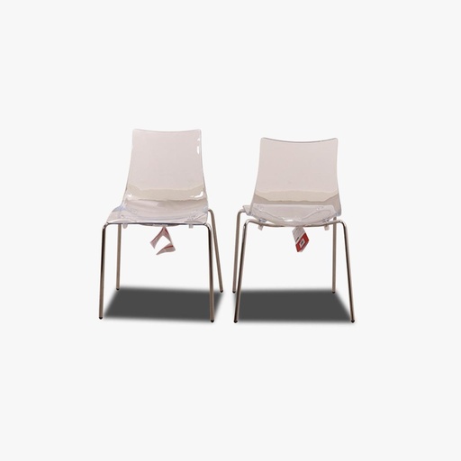 [92260414] Scab Design set of 2 chairs Zebra Antishock 2273 transparent