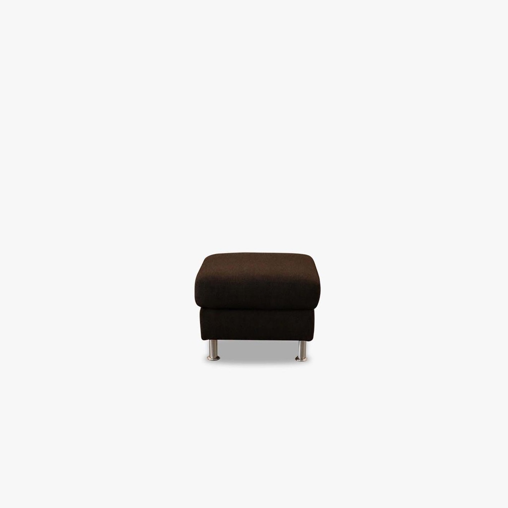 [92260391] Ewald Schillig Domino stool in dark brown fabric