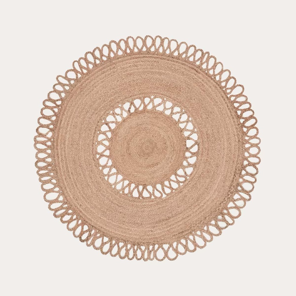 [LH1302FN46] Danish Lemonite rug Vicenza round natural - size Ø120cm
