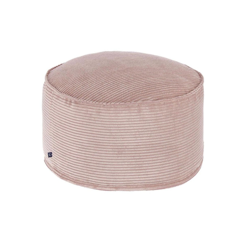 [AA6212LN24] Danish Lemonite Wilma großer Pouf breiter Cord rosa Ø 60 cm