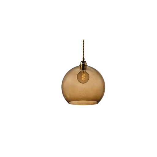 [LA101634] EBB&FLOW Pendellampe Ø28cm ROWAN Glas chestnut