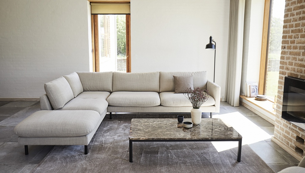 Flexlux corner sofa Bolzano in fabric Melina