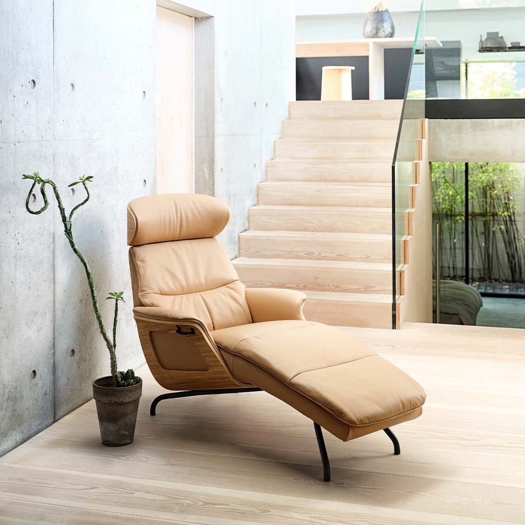 Flexlux chaise longue CLEMENT in Savoy leather