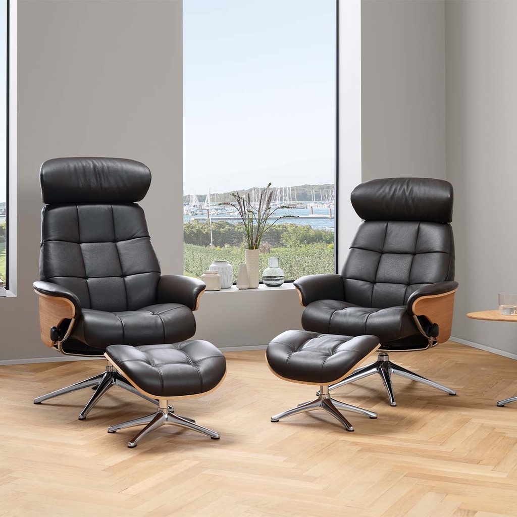 Flexlux armchair SKAGEN in Dakota leather