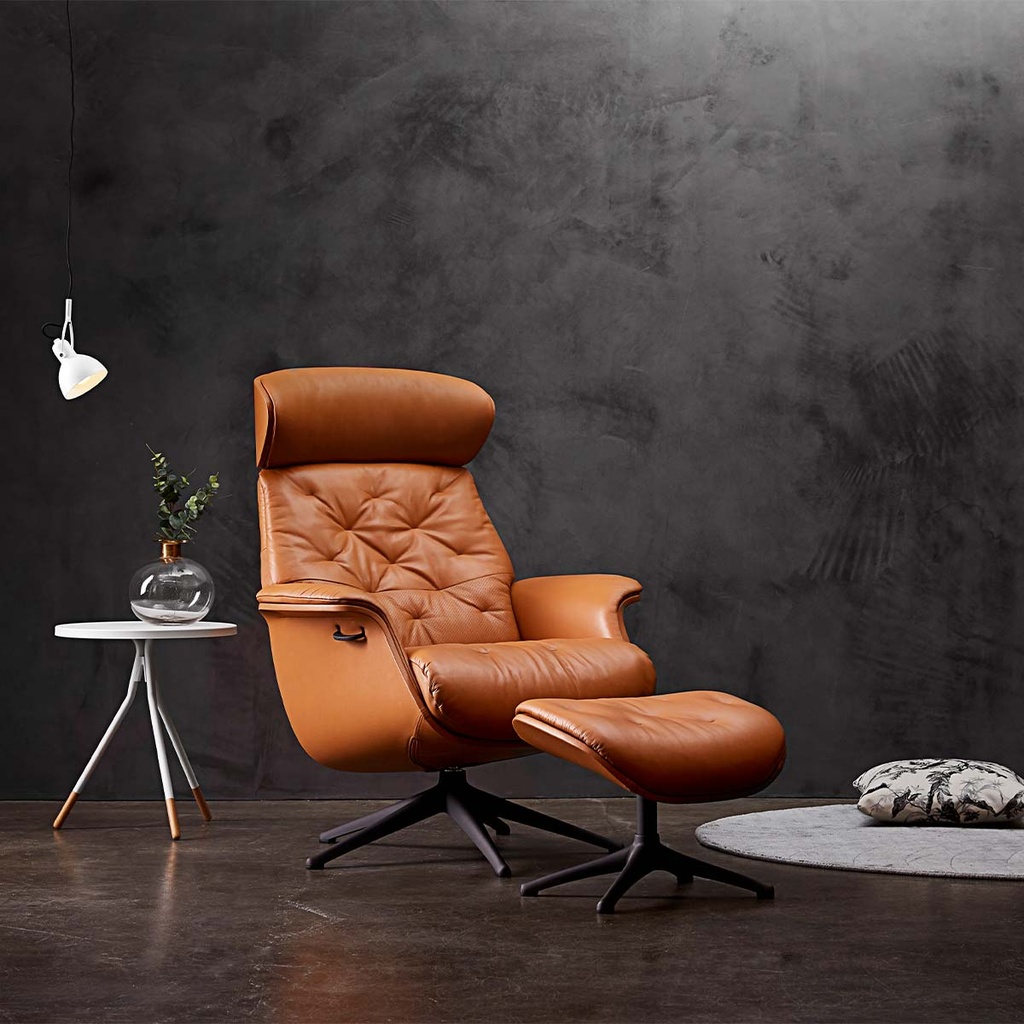 Flexlux VOLDEN armchair in Nature leather