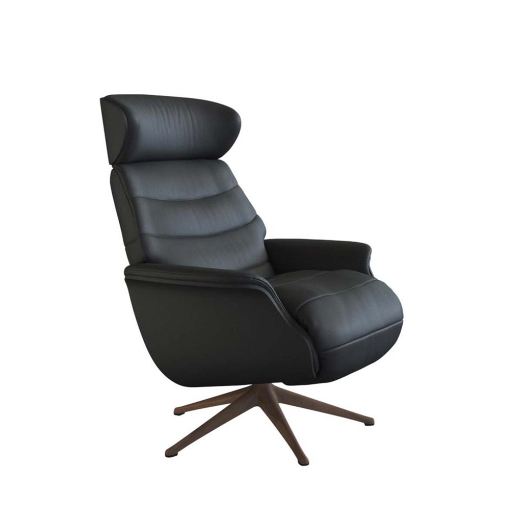 Flexlux recliner MARINA with integrated footrest in Dakota leather