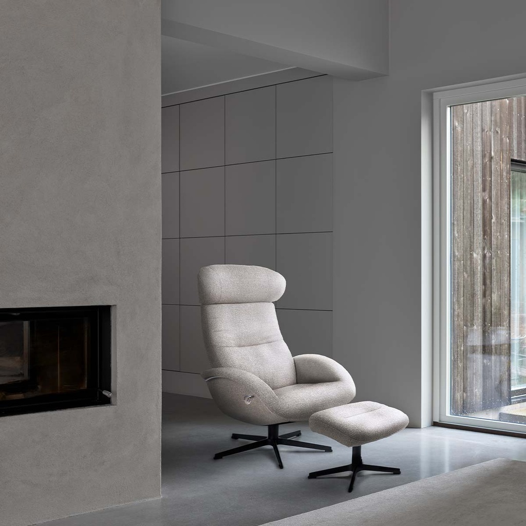Flow recliner in Fantasy leather, configurable